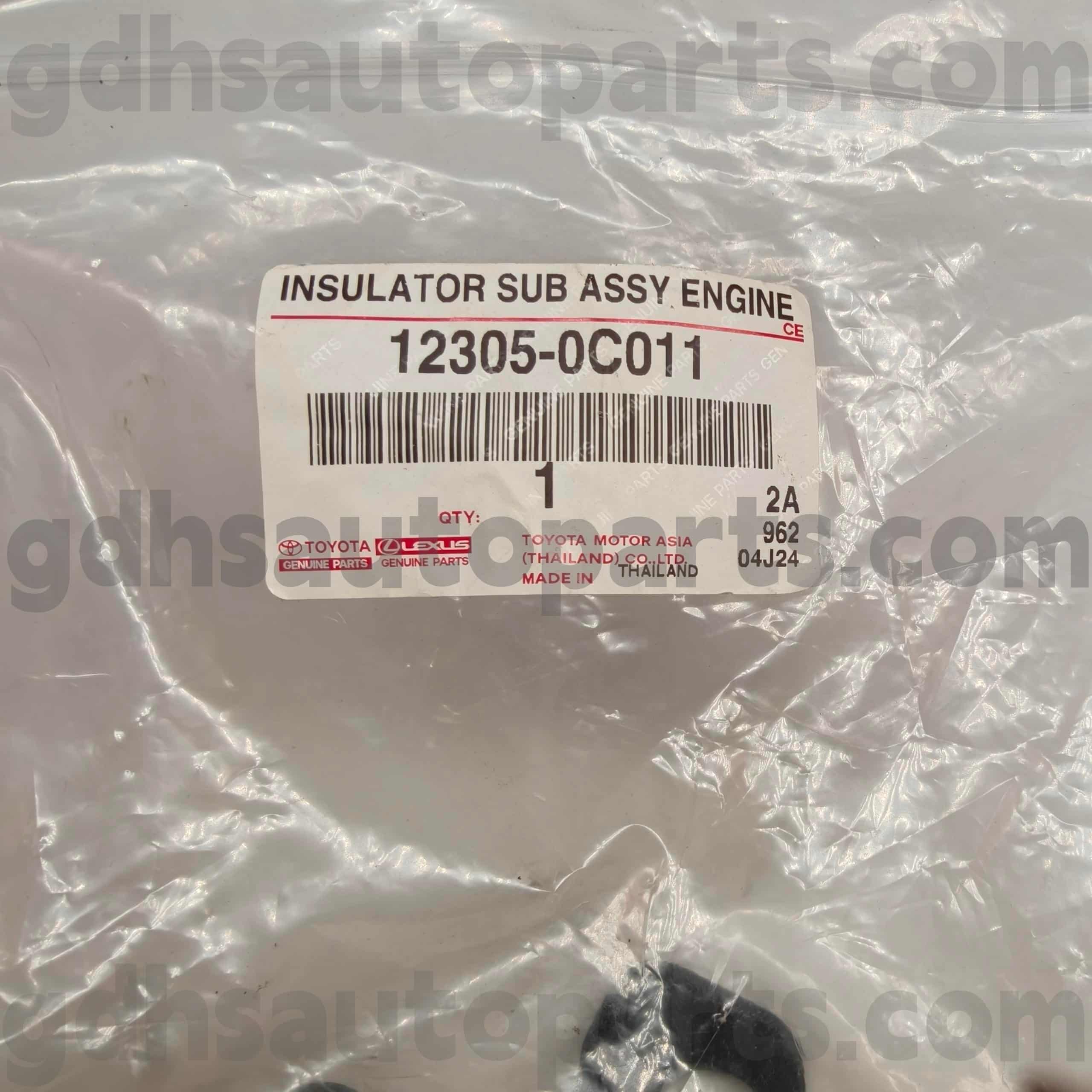 12305-0Ц011 Тоиота оригинални делови Десни носач мотора за ХИЛУКС, ФОРТУНЕР шасија НО.ТГН51